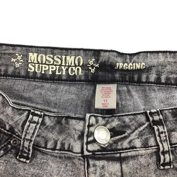Mossimo Stretch Low Rise Juniors Acid Wash Black Jegging Jeans Womens 11 - Picture 7 of 7